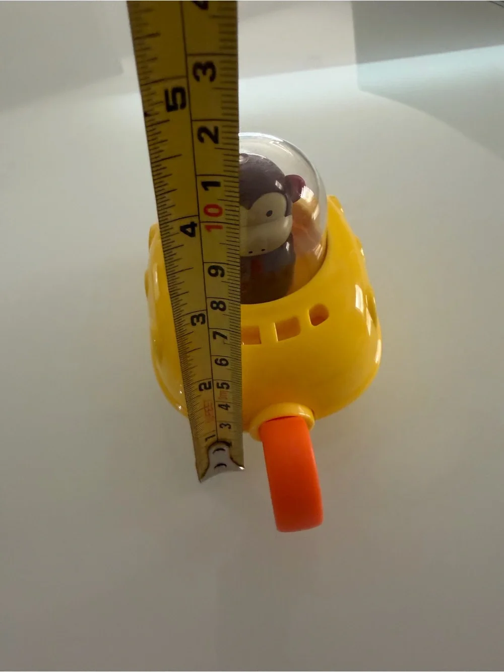 Skip Hop Yellow Submarine Bath Toy with Brown Monkey and Orange Handle